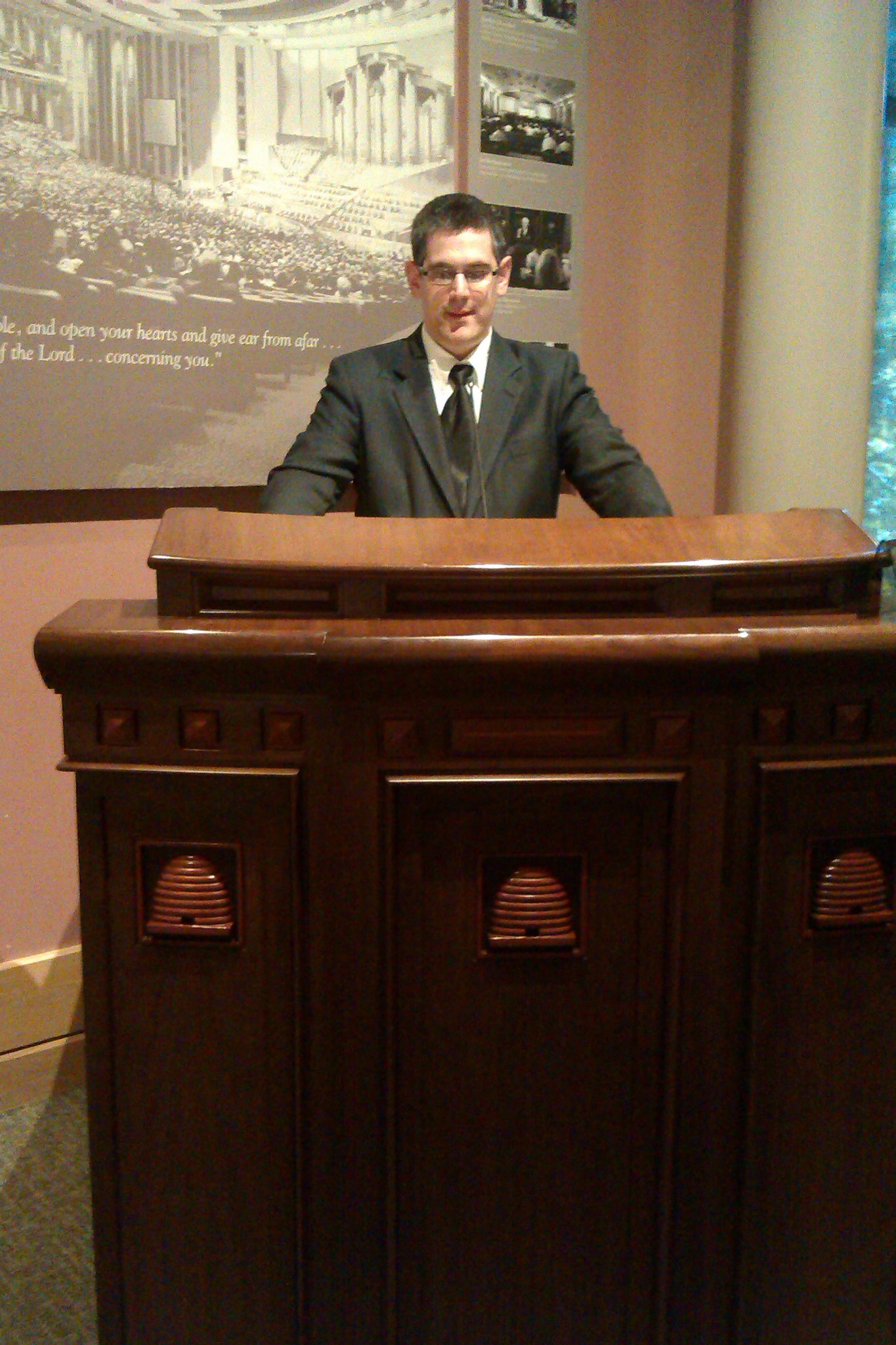 Michael at the Tabernacle Podium